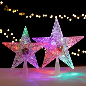 Albero di natale Topper Star Lights Twinkle Star illuminato Clear lampadina Treetop a cinque punte decorazione natalizia di <span class=keywords><strong>capodanno</strong></span> - Product Image 2
