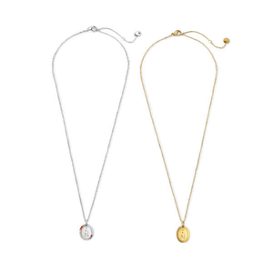 Collier R en Or, Argent et Acier, Pendentif, Bijoux de Mode - Product Image 2