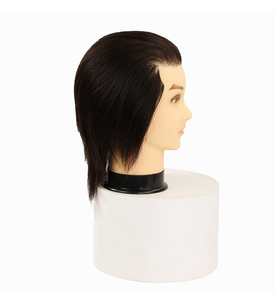 Trípode <span class=keywords><strong>para</strong></span> exhibición de pestañas, soporte de pelo humano realista <span class=keywords><strong>para</strong></span> hombres, cabeza de maniquí con barba, maquillaje personalizado, venta al por mayor - Product Image 2
