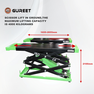 HuaTong DC400S 4T, hauteur de levage 1800 mm, 220V/380V, 50-60s, élévateur à ciseaux hydraulique automatique encastré pour réparation automobile - Product Image 2