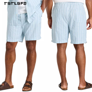 Pantalones Cortos Casuales de Algodón Puro para Hombre, Ligeros, Transpirables, Ropa de Playa de Verano, Certificación GOTS, Logotipo Personalizado, Ropa Urbana, Marca Privada - Product Image 2
