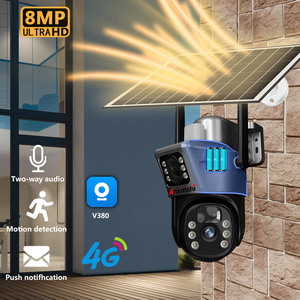 กล้องวงจรปิดรักษาความปลอดภัย V380 Pro พลังงานแสงอาทิตย์ ราคาประหยัด แบบ PTZ เลนส์คู่ ไร้สาย ภายนอกอาคาร รองรับ WiFi 4G ซิมการ์ด รุ่น ASIH116-PTG5460 C - Product Image 1