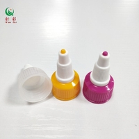 Bouchon à vis en plastique écologique 24/410 couleur personnalisée avec bec verseur anti-fuite pour cosmétiques et colle capillaire