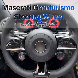 Acardash para <span class=keywords><strong>Maserati</strong></span> GranTurismo GT/GC <span class=keywords><strong>2007</strong></span>-2022 ACARDASH 2025 Nuevo Volante Mejorado de Fibra de Carbono Roja/Cuero - Product Image 2