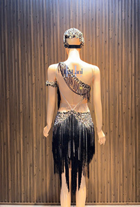 Luxury Women's Regular Sleeve Leopard Print <b>Mini</b> Dress with High-End Rhinestone Embellishment Winter Elegant Party Wear - Product Image 6