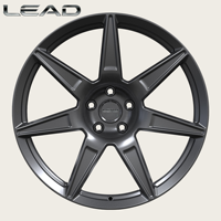 Rines Monobloque Forjados LEAD de 16-24 Pulgadas, Diseño Cóncavo en Color Gris Metálico, 5x114.3 5x120 5x130, Aleación de Aluminio para Mustang GT500, BMW, Audi