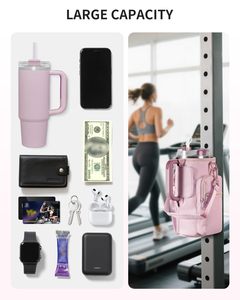 Porte-bouteille d'eau magnétique pour la gym, en néoprène, multifonctionnel, avec poche pour téléphone et cartes, aimants, porte-bouteille d'eau pour la gym avec poches pour téléphone - Product Image 3