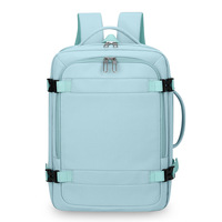 Sac à dos unisexe de style coréen, fermeture éclair, imperméable, en polyester, pour ordinateur portable, 36-59L, avec coussin d'air, pour étudiants, voyageurs, élégant, professionnel