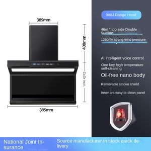 Campana Extractora de Cocina con Control Táctil y por Voz, 7 Formas de Control, Chimenea de Acero Inoxidable, Clase de Eficiencia Energética A+++, Diseño en Forma de 7 - Product Image 6