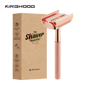 Nouveauté Lang handvat métallique noir handvat classique à double tranchant Scheermesjes voor Vrouwen - Product Image 1