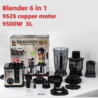 Mélangeur Commercial 6-en-1 de 2,5 L et 3 L, Appareil de Cuisine Multifonctionnel : Mixeur, Presse-Agrumes, Robot Culinaire et Blender Robuste SilverCrest 3-en-1