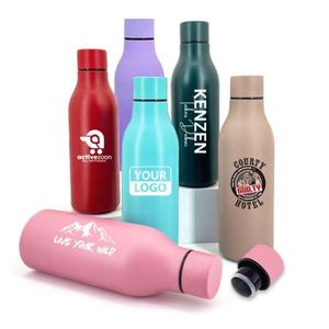 Bouteille d'eau isotherme en acier inoxydable avec logo personnalisé, double paroi, pour la salle de sport, les boissons sportives, capacité de 500 ml, idéale pour les cadeaux - Product Image 6