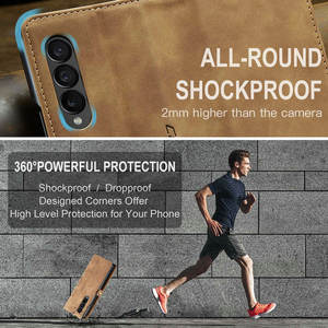 CaseMe OEM producto más nuevo para <span class=keywords><strong>Samsung</strong></span> Z FOLD 5 funda de teléfono Smart Control View Funda de cuero para <span class=keywords><strong>Samsung</strong></span> <span class=keywords><strong>Galaxy</strong></span> Z Fold 5 4 3 2 funda - Product Image 3