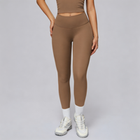Leggings de yoga GH personnalisés à taille haute avec cordon de serrage, effet push-up, brossés, séchage rapide, respirants, pour la course et le fitness