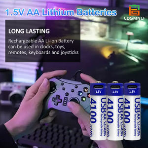 AA 4100mWH קיבולת גדולה טעינת Typec-C לשלט רחוק צעצוע מכשיר קטן USB סוללת ליתיום-יון נטענת - Product Image 5