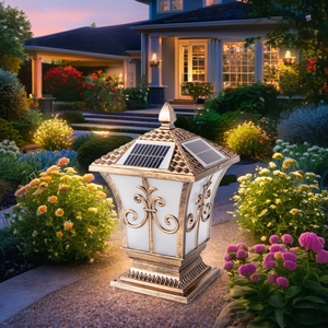 Lampioni a Colonna LED a <span class=keywords><strong>Energia</strong></span> <span class=keywords><strong>Solare</strong></span> per Ville, Cortili e Giardini - Illuminazione Paesaggistica per Esterni - Product Image 6