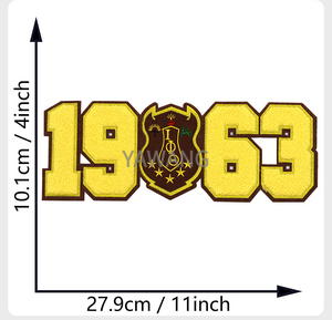 En Stock hecho a mano <span class=keywords><strong>1906</strong></span> 1922 3D Iron-On parches grandes para la hermandad universitaria fieltro Chenille bordado para AKA parches para sombreros - Product Image 5