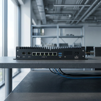 Boîtier PfSense Intel Core I3-1215U 2x 10G SFP 6x 2.5GbE DDR5 Alimentation intégrée 100-240V OPNsense Mini PC industriel