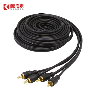 สายสัญญาณเสียง Kueral RCA ยาว 5 เมตร ทองแดงปลอดออกซิเจน แบบถักป้องกัน สายต่อชายกับชาย สำหรับเชื่อมต่อเครื่องขยายเสียงในรถยนต์ - Product Image 3