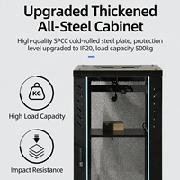 Armoire serveur sur pied de 1,6 m de profondeur, 1640*600*600 mm, 19 pouces, en acier laminé à froid SPCC, pour centre de données et réseau