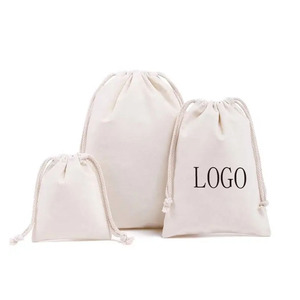 Bolsa de Algodón con Cordón Personalizada al por Mayor, Bolsa de Lona con Logotipo Impreso Personalizado, Serigrafía, Bolsas Ecológicas para Regalos y Artesanías - Product Image 3
