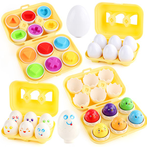 Juego de <span class=keywords><strong>Huevos</strong></span> de Pascua para Viajar, Juguete Educativo Montessori para Desarrollar la Motricidad Fina, Juego de <span class=keywords><strong>Huevos</strong></span> para Reconocer Formas y Colores para Niños Pequeños - Product Image 5