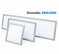 Plafonnier LED intelligent RGBCCT 2,4 GHz homologué ETL, 2x2 et 2x4 pieds, à éclairage périphérique, dimmable RGBW, ultra-mince, pour bureau, compatible Tuya