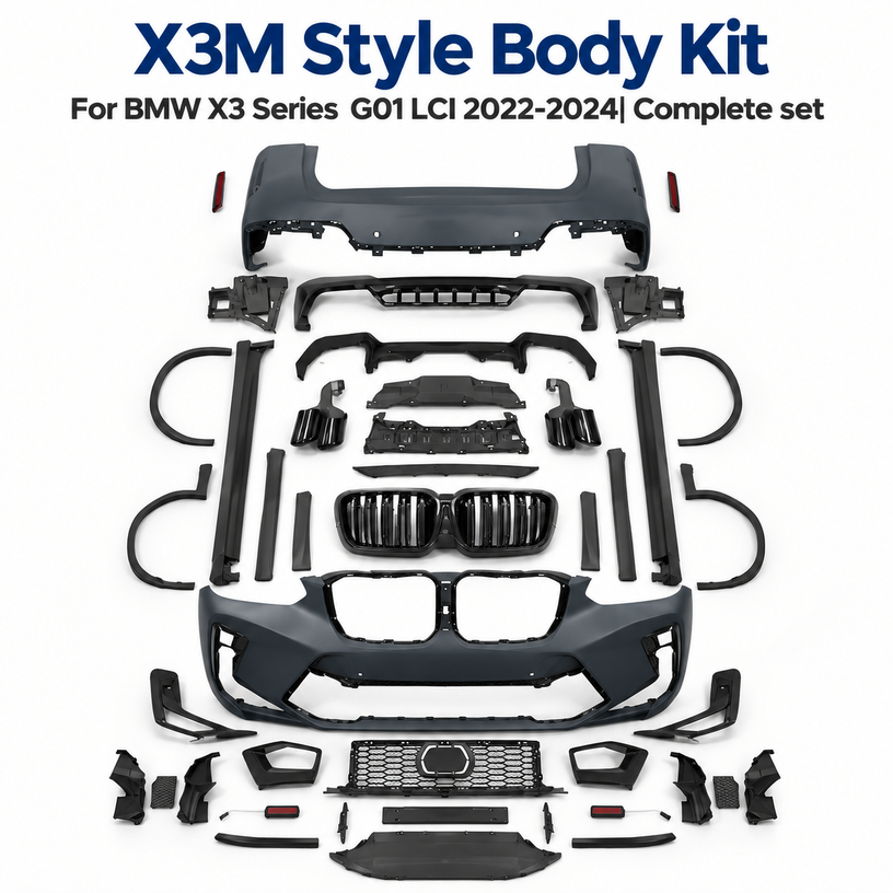 For X3 G01 LCI SUV 2022-2025 PP Injection X3M Style Car Body Kit Front ...