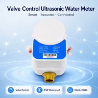 Compteur d'eau intelligent à ultrasons fileté DN15 DN20 avec vanne, pour usage résidentiel, lecture à distance LoRaWAN RS485 M-Bus