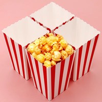 Contenants de cinéma à emporter en papier kraft double paroi, recyclables, de qualité alimentaire, aseptiques, pour pop-corn et sucettes, vente en gros du fabricant