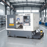 Torno CNC de Cama Inclinada de 5 Ejes y Doble Husillo de Servicio Medio Automático LC-52DYF con Control Fanuc/GSK y 12 Estaciones de Herramientas