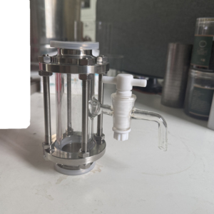Vanne <span class=keywords><strong>de</strong></span> visualisation hygiénique à trois voies avec vanne d'échantillonnage, en acier inoxydable 304/316L, tube droit, séparateur d'huiles essentielles - Product Image 3