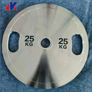 थोक फिटनेस क्रोम वेट प्लेट 50 मिमी जिम बार्बेल वेट प्लेट्स 20 किलोग्राम जिम उपकरण 25 पाउंड वजन बम्पर - Product Image 5