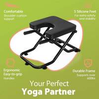Chaise d'inversion de banc de support de tête de yoga en métal réglable pour l'entraînement de force de noyau d'entraînement d'équilibre de support d'épaule pour l'entraînement à la maison