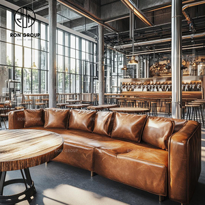 Nửa Vòng Tròn Vòng Gỗ Nhà Hàng Bảng Và Gian Hàng Sofa Đồ Nội Thất Thiết Lập Gian Hàng Chỗ Ngồi Cho Quán Cà Phê Quán Cà Phê - Product Image 2