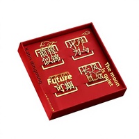 Marque-pages en cuivre personnalisés en gros d'usine Chine – Modèle 003 : Exquises inscriptions dorées évidées avec caractères chinois