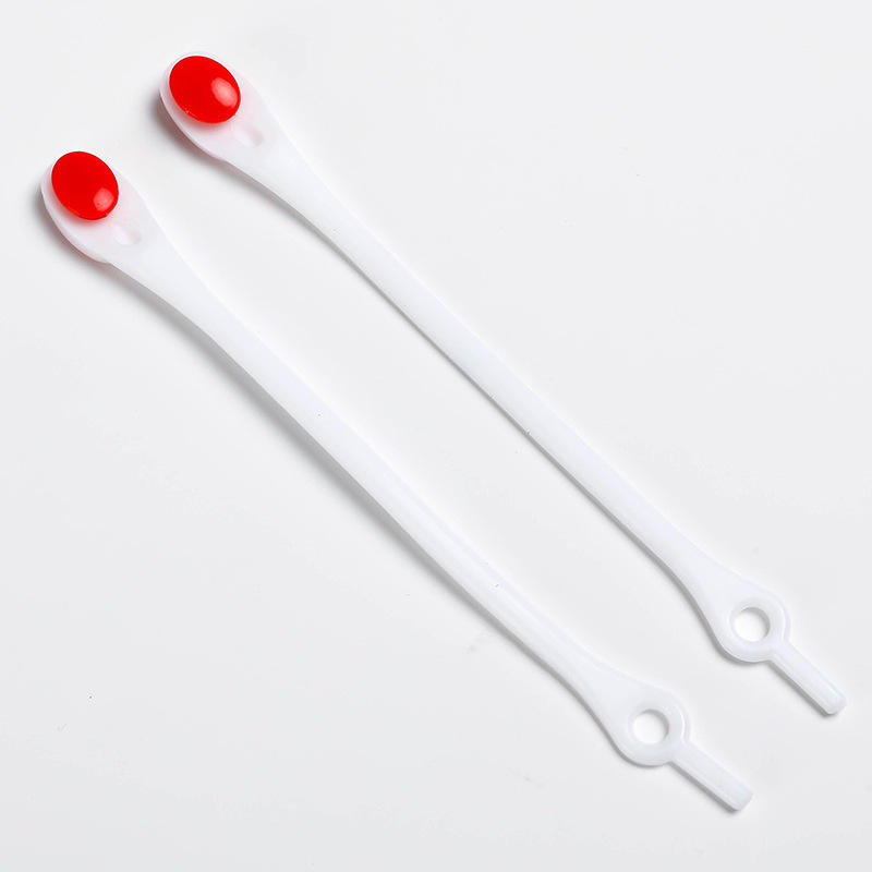 กระดุมสีขาว 12 เม็ด พร้อมตัวล็อกสีแดง