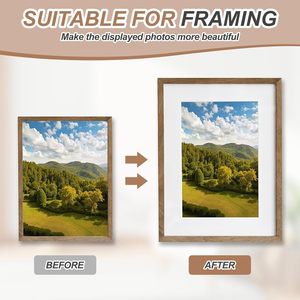 S&amp;L 15x10 &amp; 12x8 Rectangle Paper <strong>Photo</strong> Mat Board 6-Pack Precut Acid-Free White Core for Picture <strong>Frames</strong> &amp; Art Displays - Product Image 4