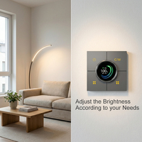 Interruptor de Pared Inteligente Tuya con Perilla de PC IPS, Control Remoto por Aplicación para Automatización del Hogar, Interruptor Atenuador de Luz Zigbee EU UK X3