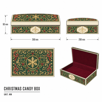 Boîte cadeau rigide de Noël avec logo personnalisé, couvercle à charnière, doublure en velours et estampage à chaud doré pour emballage de fêtes, vente en gros