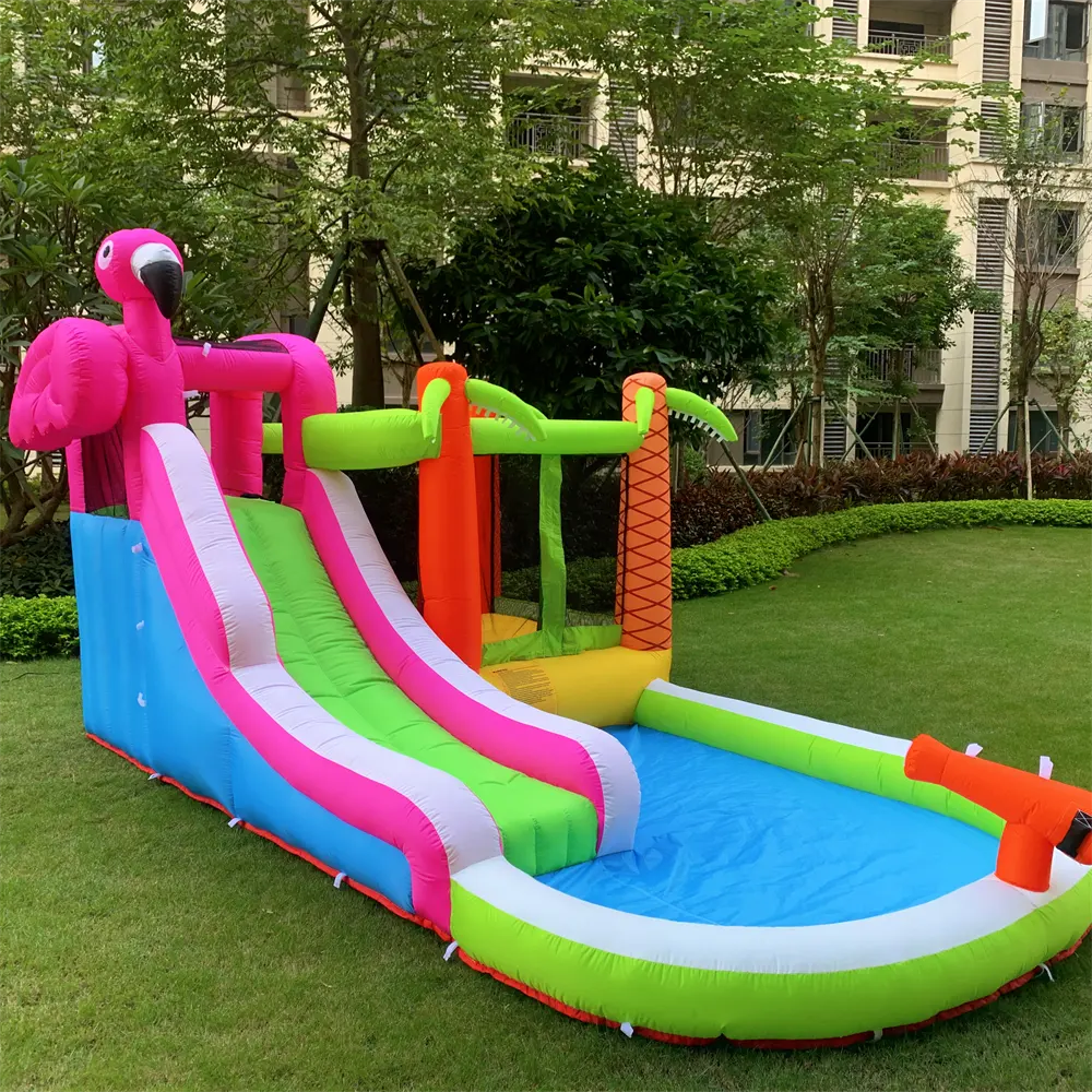 Happy Lion Inflatable Bouncer Castle House Jump and Splash Adventure Inflatable Kids Bounce House for fun