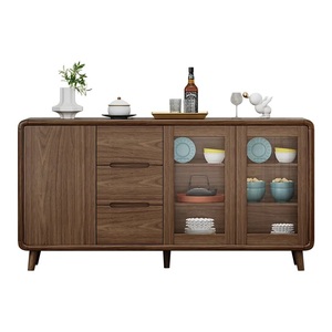 ארון צד עץ מפואר עיצוב יוקרתי זהב עץ חדר אוכל ריהוט סלון - Product Image 2