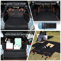 Housse de siège de voiture pour chien antidérapante et imperméable avec poche et fond rigide pour SUV, berline, camion, coffre
