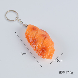 Thực phẩm chiên chân gà và cánh móc khóa khoai tây chiên gà cốm gà nguyên bản khối mô hình thực phẩm móc khóa - Product Image 4