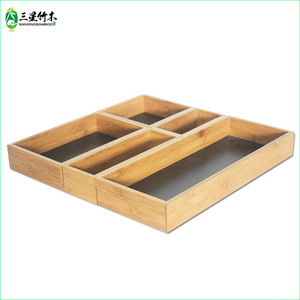 Bamboo detachable folding <b>storage</b> <b>box</b>, creative drawer organizer, <b>kitchen</b> cutlery <b>box</b>, wholesale available. - Product Image 3