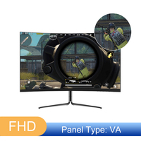 Moniteur de jeu incurvé de 27/24 pouces 2K 165Hz IPS/VA taux de rafraîchissement élevé 2560x1440 avec haut-parleur LCD écran de moniteur d'ordinateur 350 nits