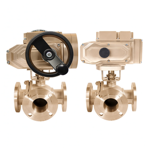 วาล์วไฟฟ้า Covna รุ่นสั่งเร่ง 110V 120V 24V สแตนเลส SS304 วาล์วบอลมอเตอร์ 3 ทาง วาล์วบอลแบบหน้าแปลน 2 ทาง - Product Image 3