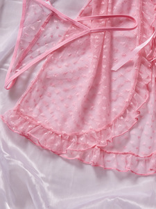 KISS <span class=keywords><strong>ME</strong></span> ANGEL Disponibile in Stock, Pigiama Sexy da Donna con Pizzo Trasparente Plissettato, Stampa <span class=keywords><strong>Amore</strong></span>, Babydoll Sexy - Product Image 5