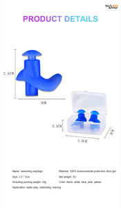 Bouchons d'oreilles réutilisables étanches Réduction du bruit Défenseur d'<span class=keywords><strong>oreille</strong></span> pour la natation Protection auditive Bouchons d'<span class=keywords><strong>oreille</strong></span> en silicone - Product Image 4