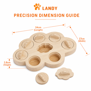 Juguete Interactivo de Búsqueda de Golosinas Ocultas, Caja de Forrajeo de Madera Natural para Conejos, Centro de Juego y <span class=keywords><strong>Ejercicio</strong></span> para Animales Pequeños - Product Image 5